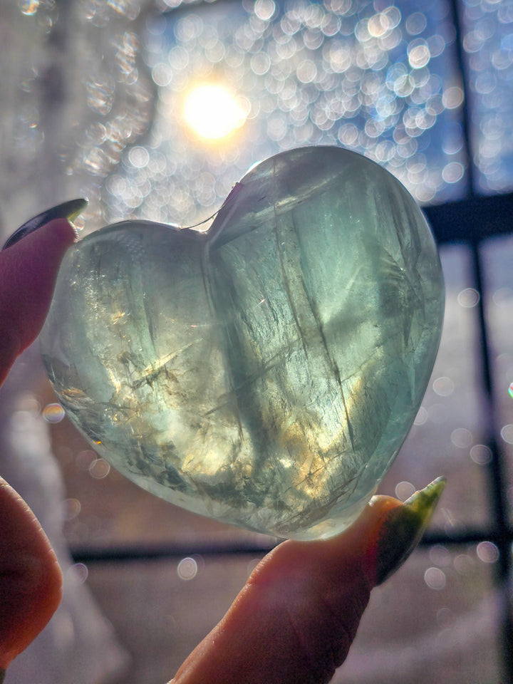 Mexican Fluorite Puffy Heart D
