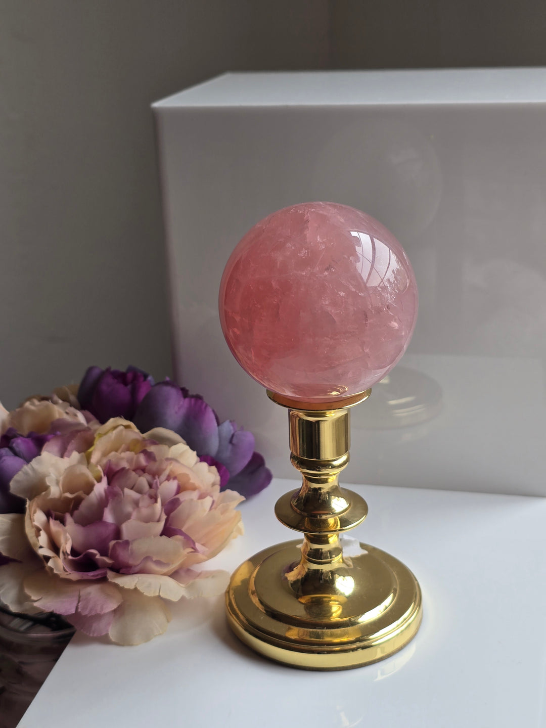 HQ Brazillian Rose Quartz Sphere "A"
