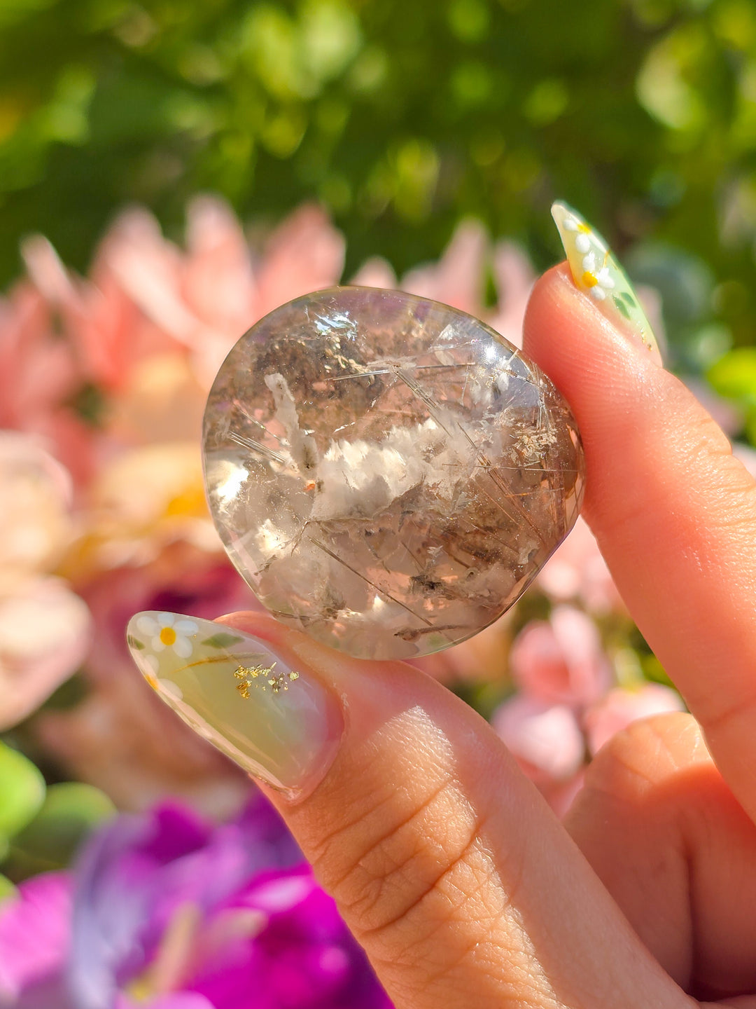 Garden Quartz Lens With Rutile K