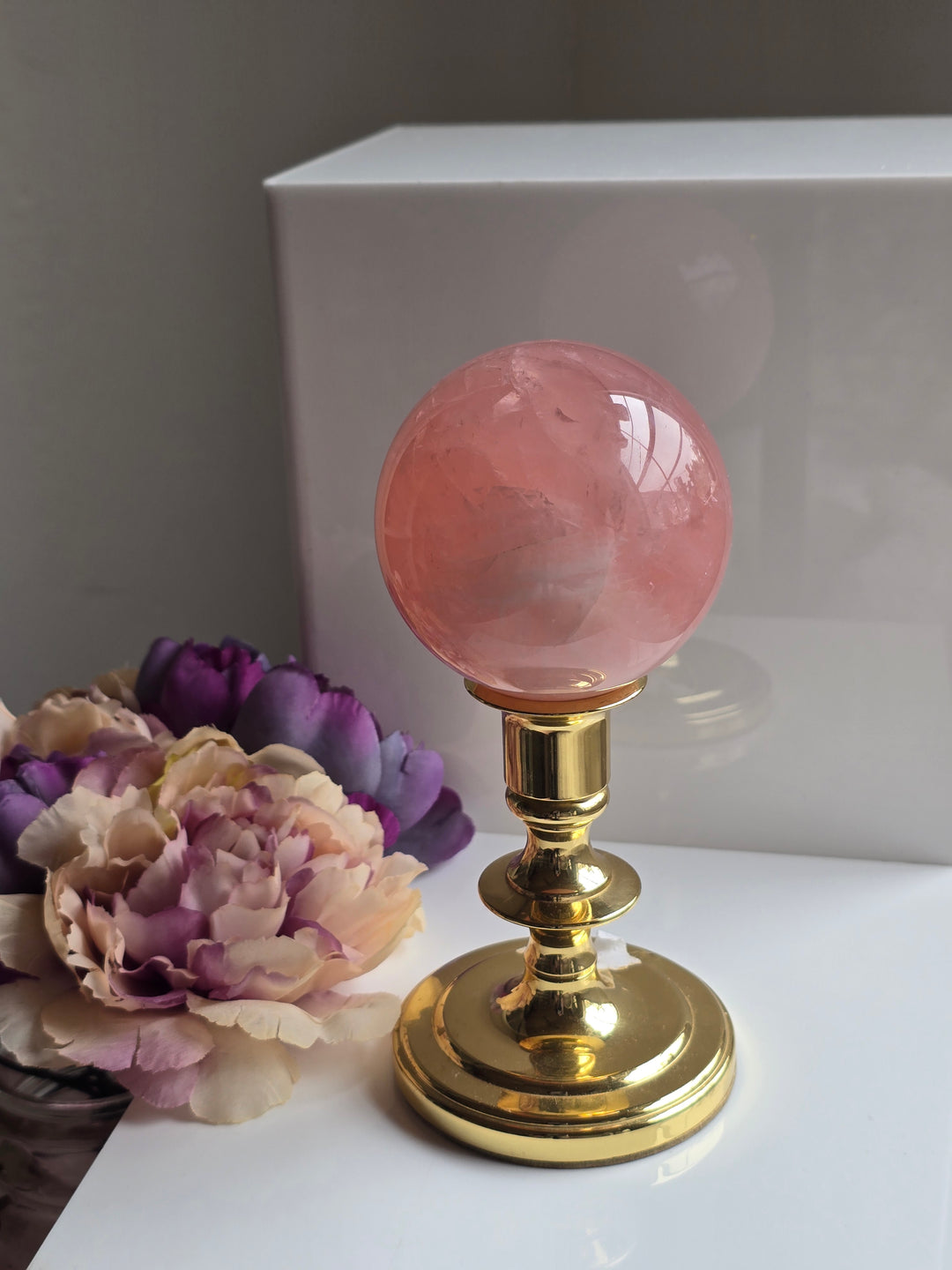 HQ Brazillian Rose Quartz Sphere "B"