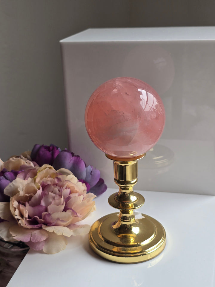HQ Brazillian Rose Quartz Sphere "B"
