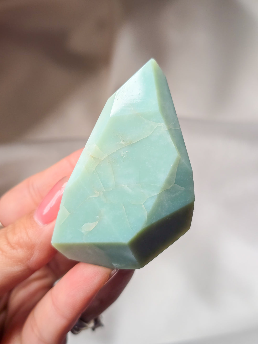 Milky Green Flower Agate Gushers