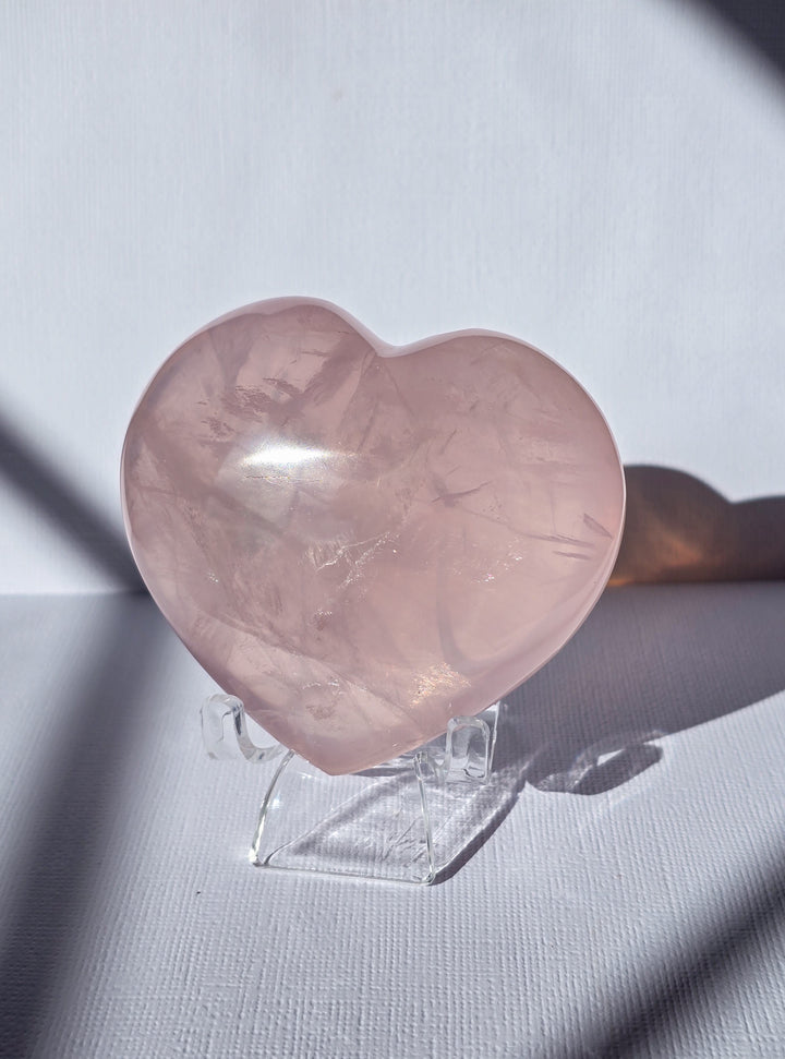 Rose Quartz Puffy Heart A