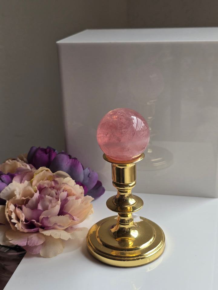 HQ Brazillian Rose Quartz Sphere "I"