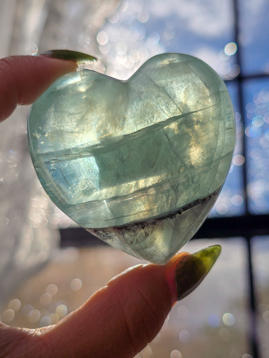 Mexican Fluorite Puffy Heart C