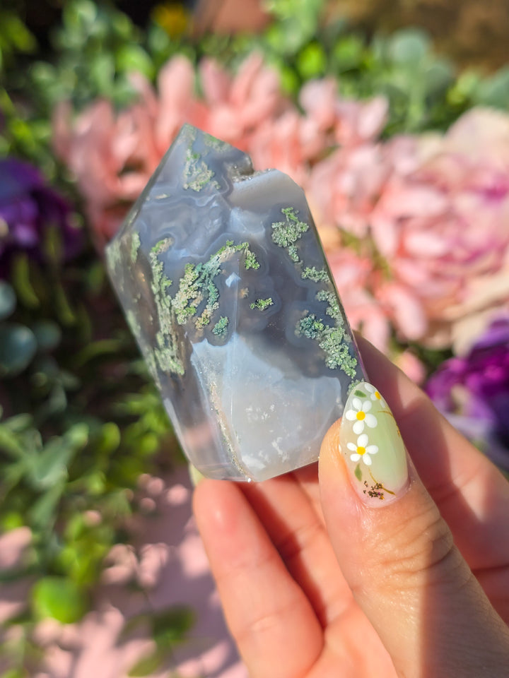 Moss Agate Chunky Tower D1