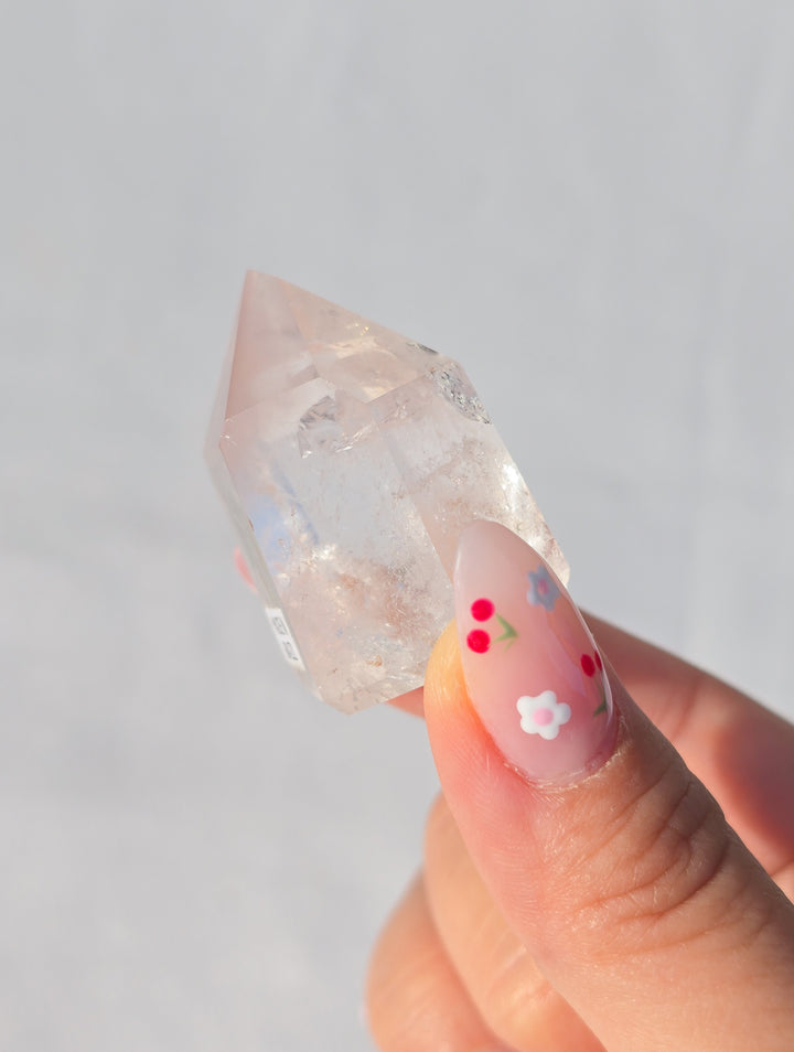 Pink Lithium Quartz Tower L