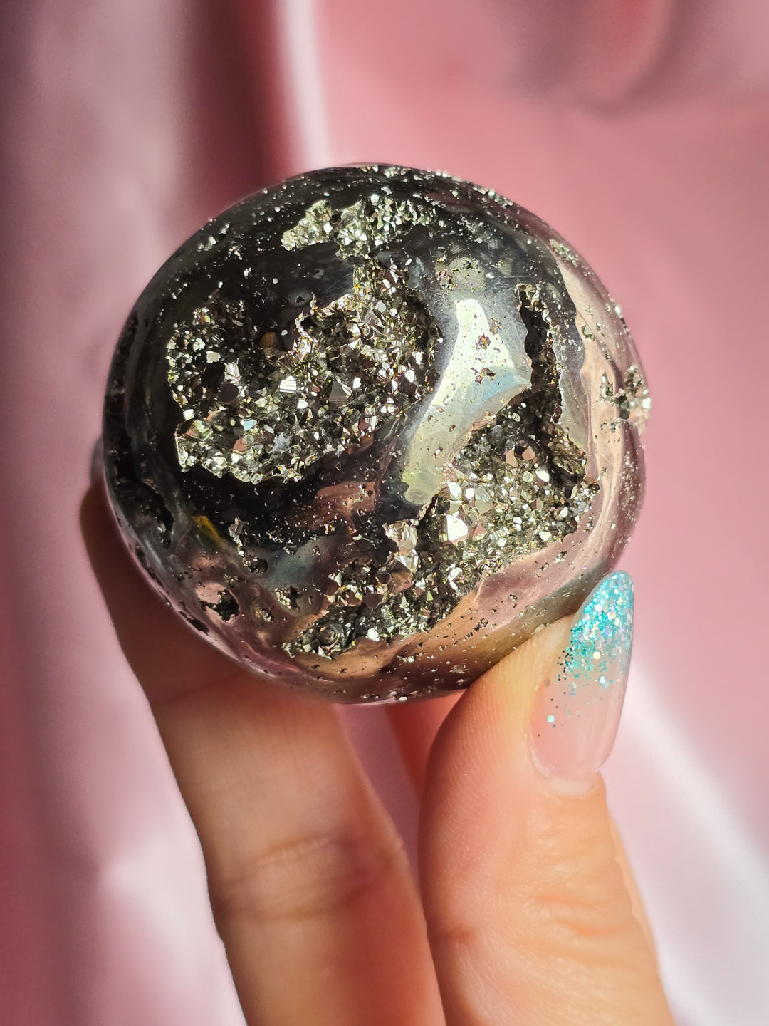 You Pick, Druzy Pyrite from Peru Sphere