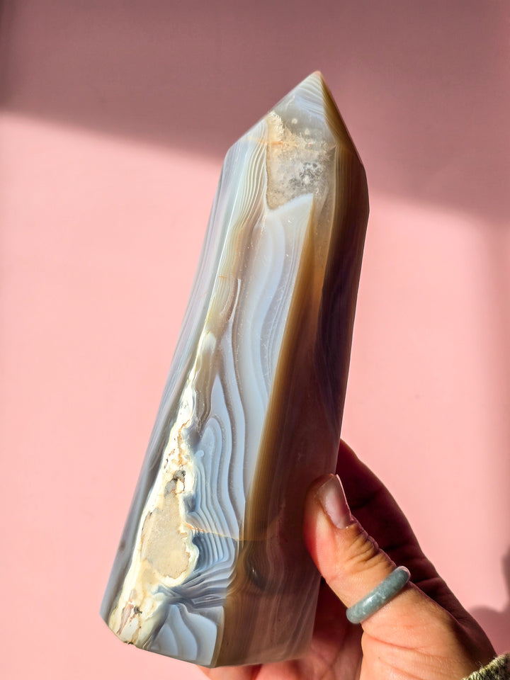 Road Map Banded Agate Tower