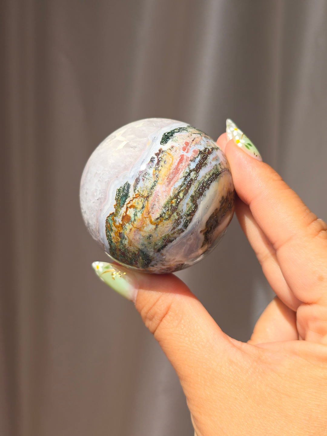Moss Agate 🍂 Sphere b