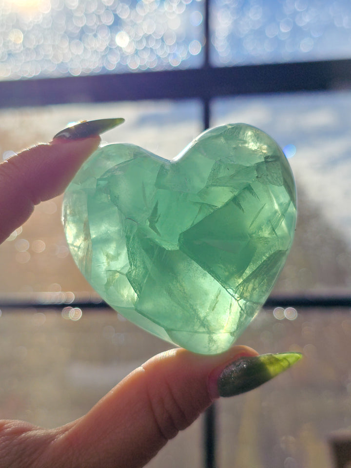 Mexican Fluorite Puffy Heart B