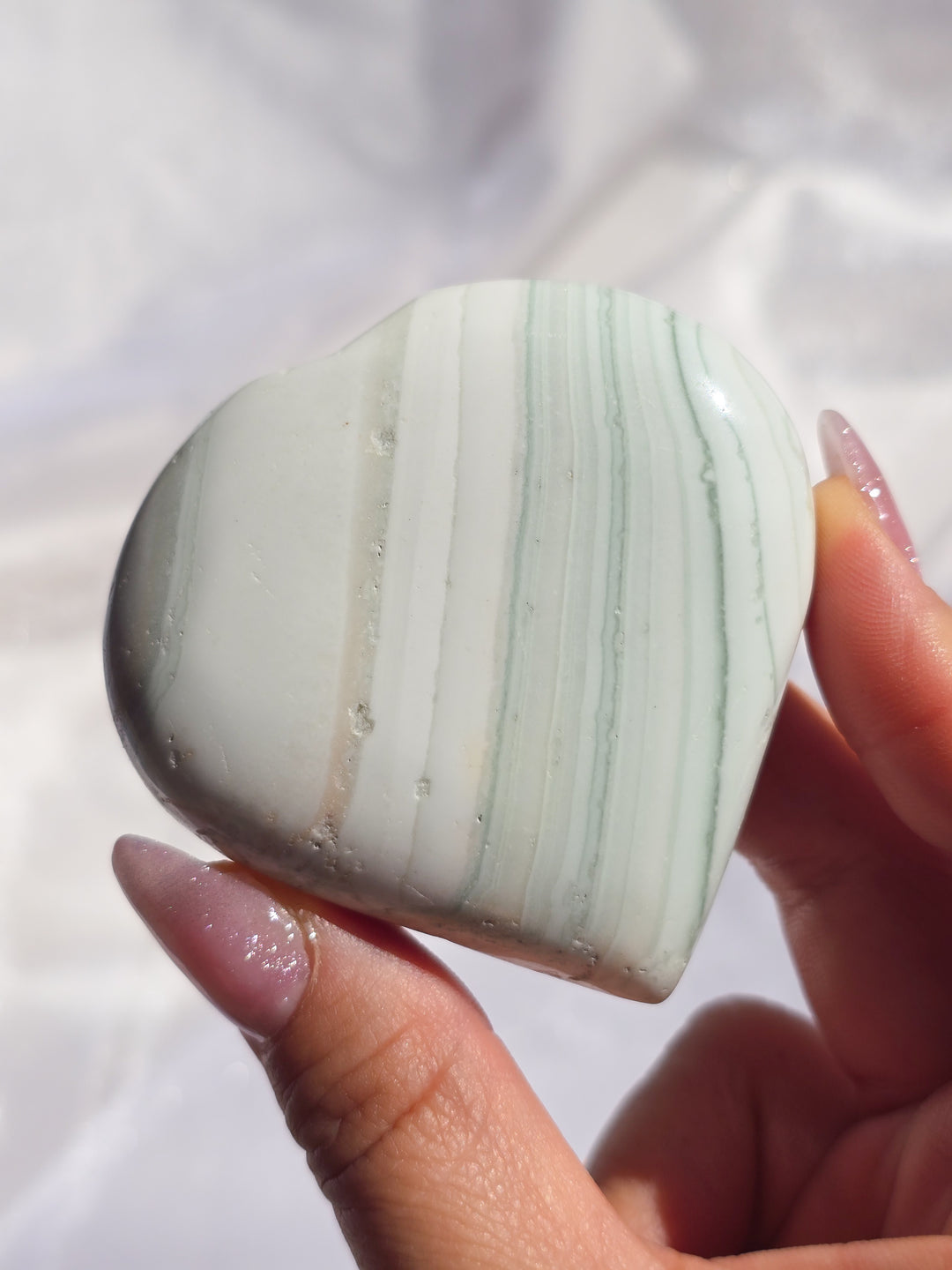 Mint and Cream Green Onyx from India