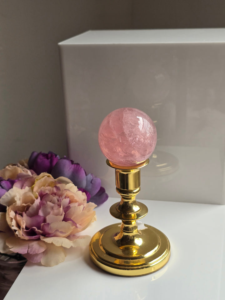 HQ Brazillian Rose Quartz Sphere "F"