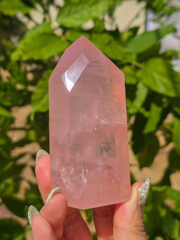 HQ Brazillian Rose Quartz Tower T7