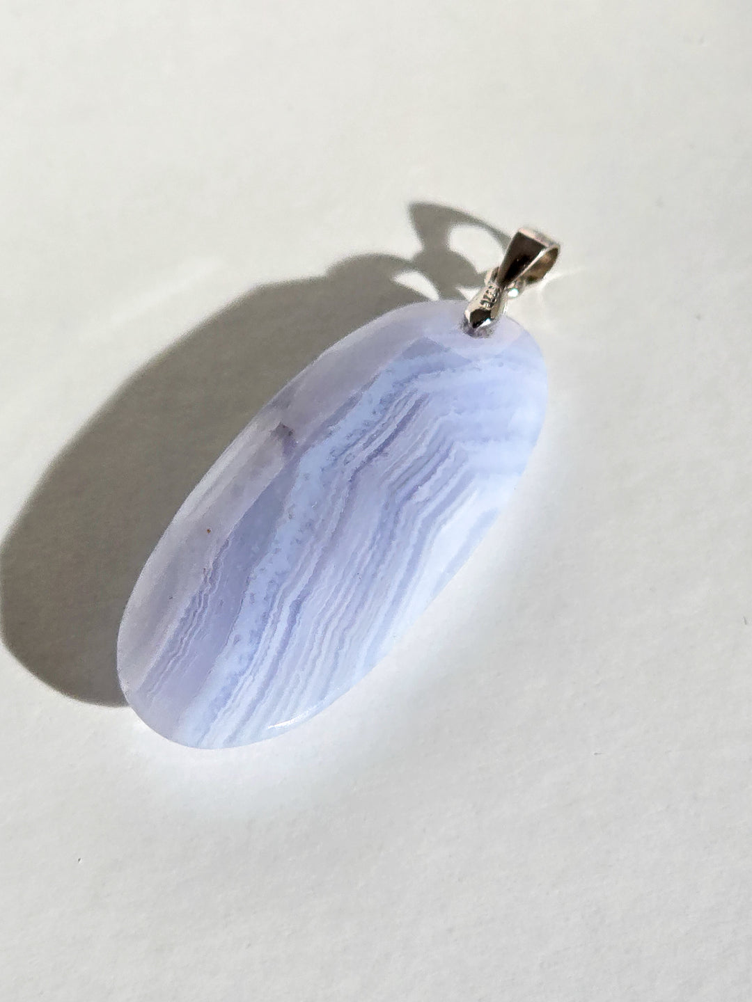 Faceted Blue Lace Agate Pendant