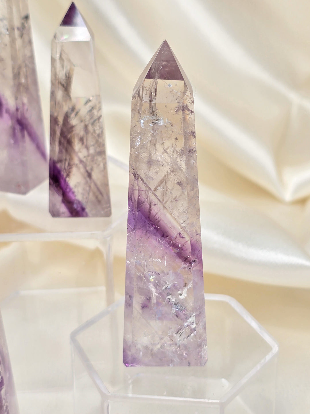 HQ Brazillian Phantom Quartz Obelisk