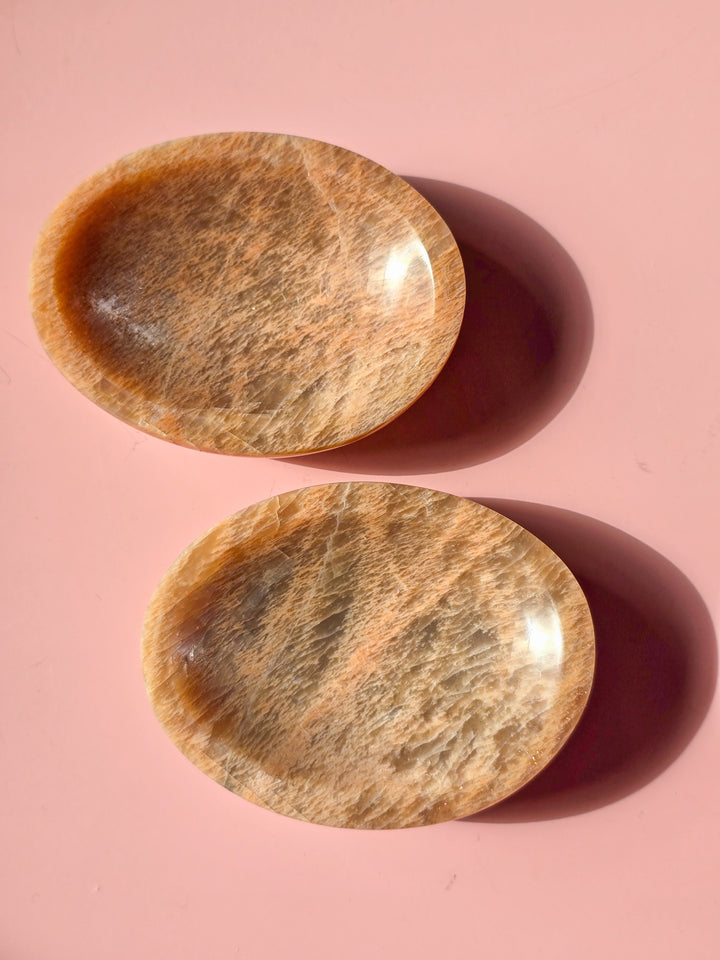 Peach Moonstone Jewelry Bowl