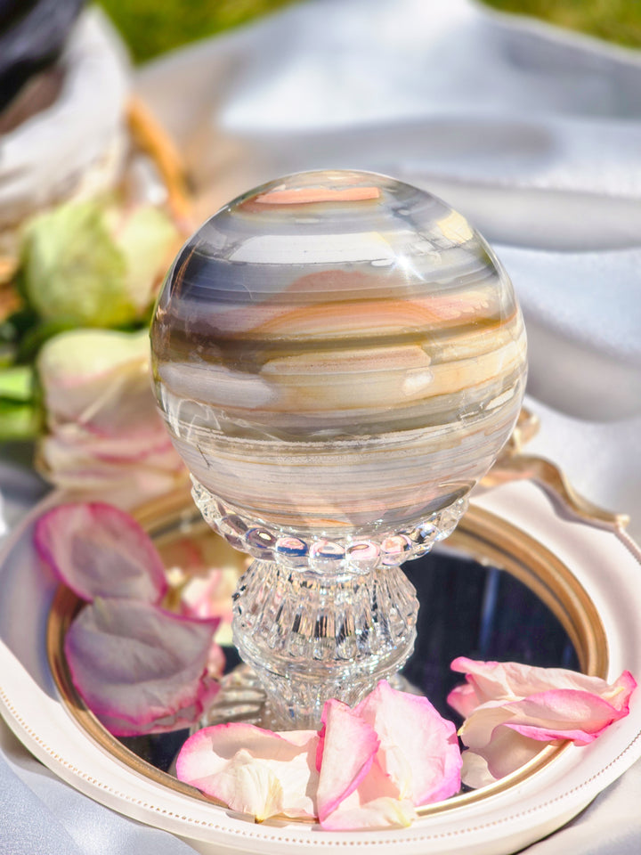 Zebra Jasper Statement Sphere A