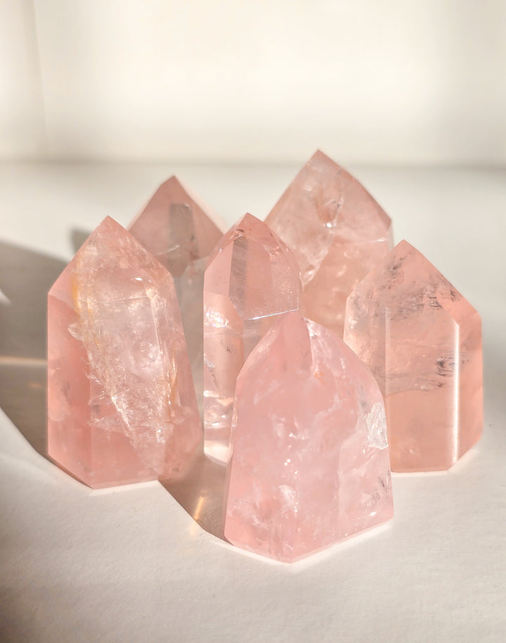Bahia Rose Quartz Mini Towers