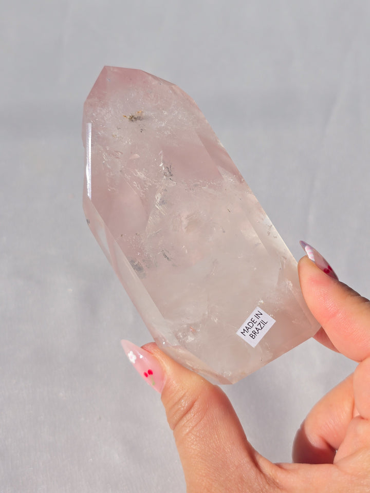 Pink Lithium Quartz Tower A