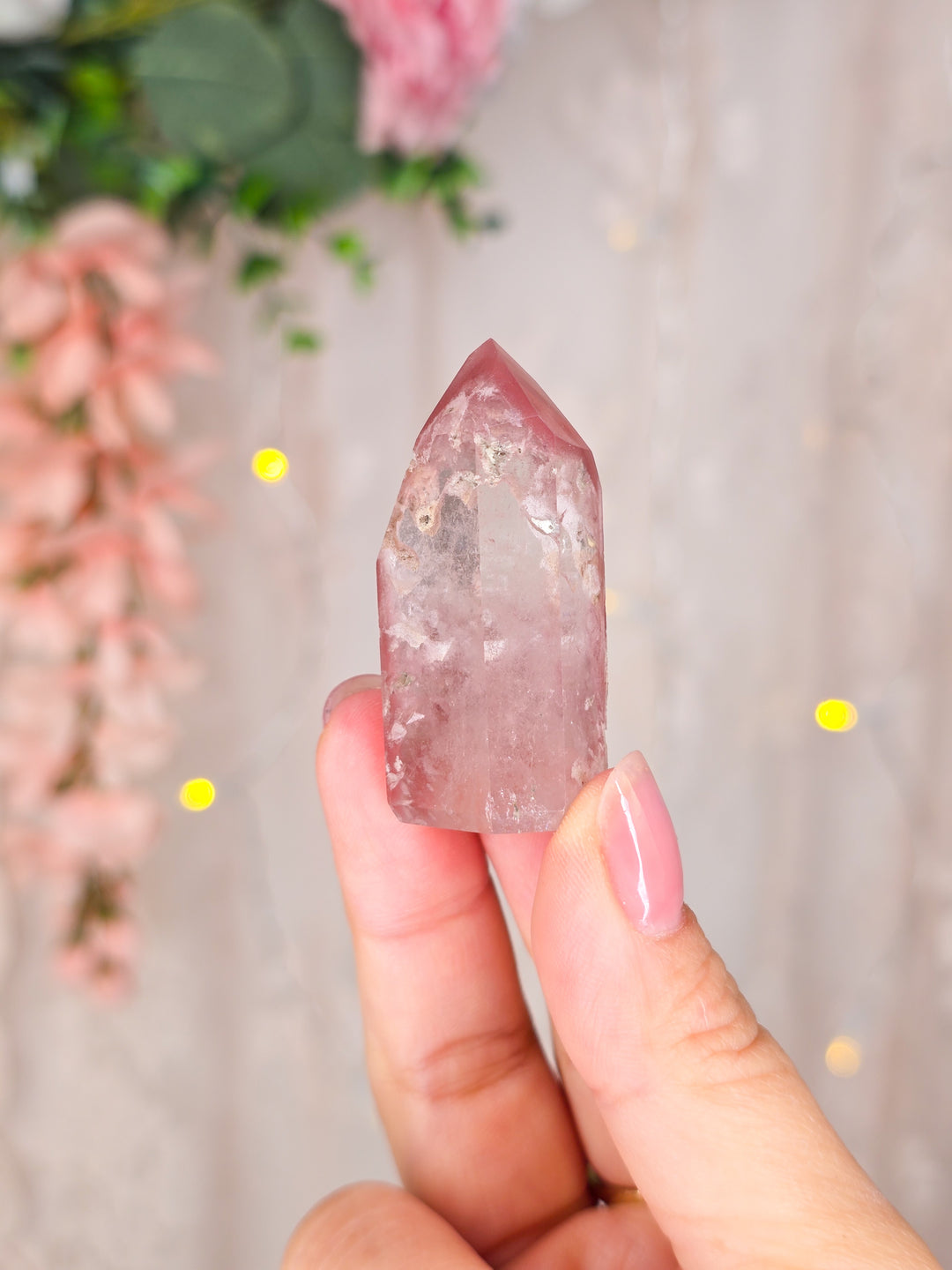 Pink Lemurian Quartz Towers