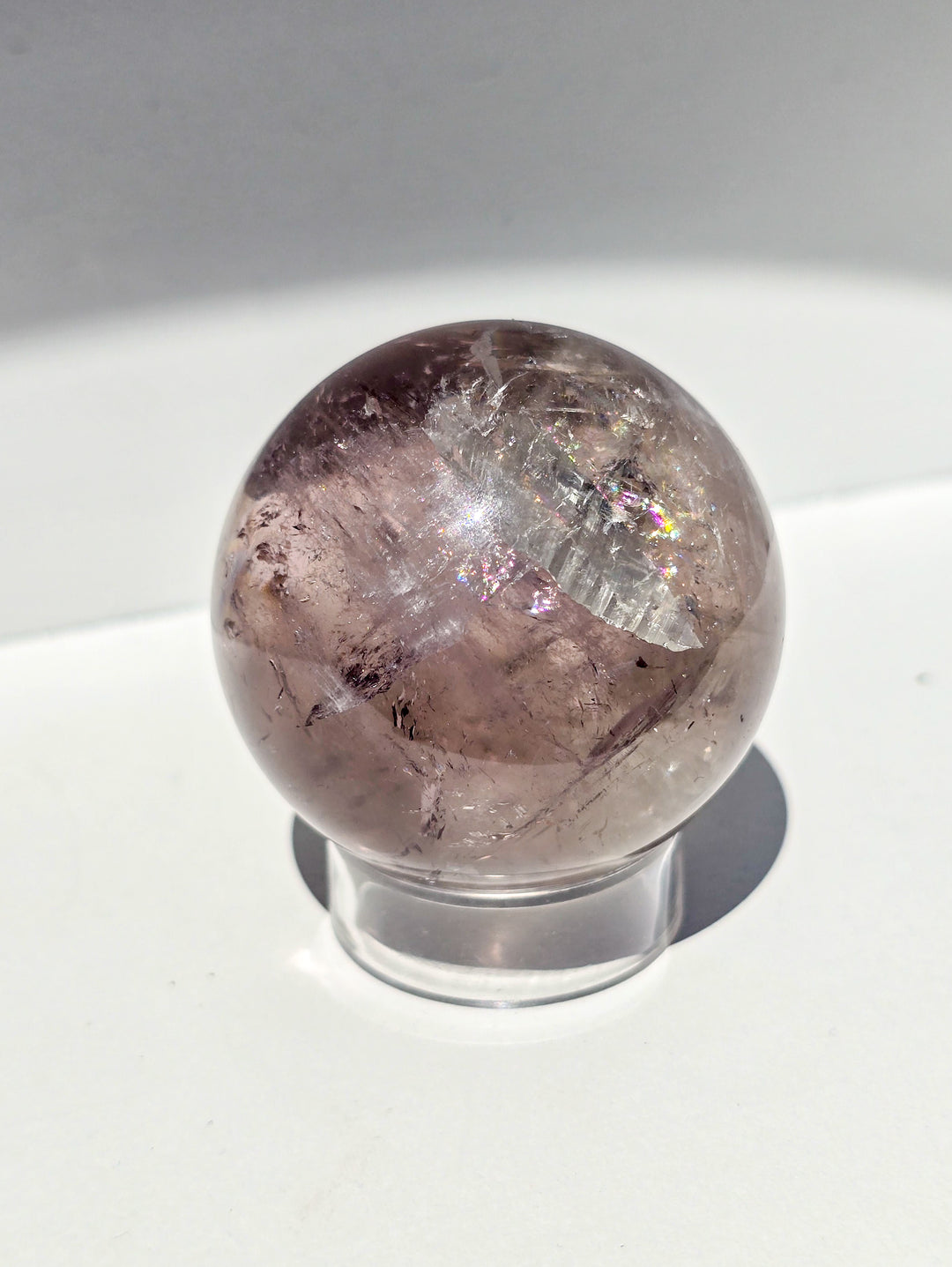 Bi-colored Brazillian Amethyst Sphere b