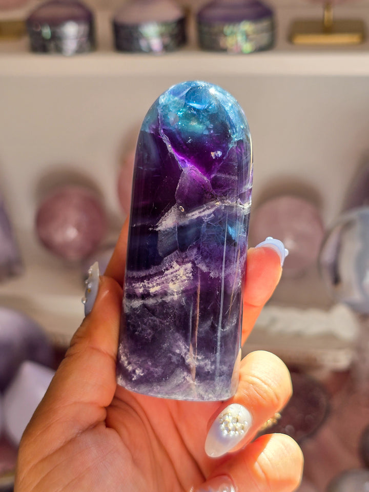 Moody Rainbow Fluorite Freeform