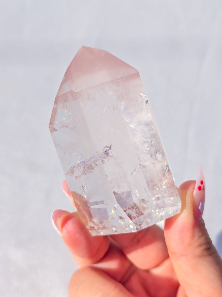 Pink Lithium Quartz Tower B
