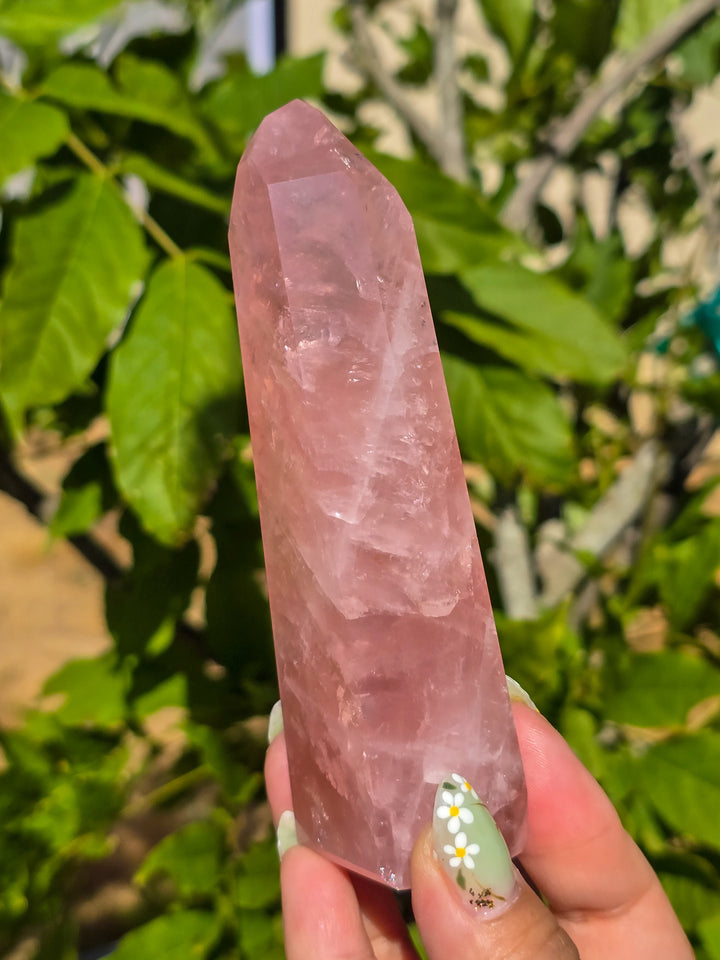 HQ Brazillian Rose Quartz Tower T4