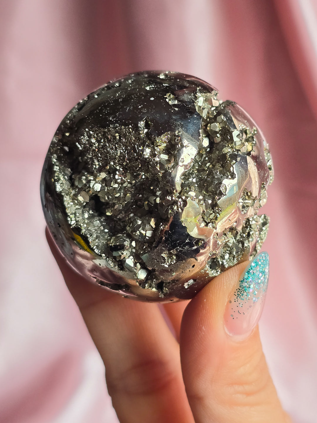 You Pick, Druzy Pyrite from Peru Sphere