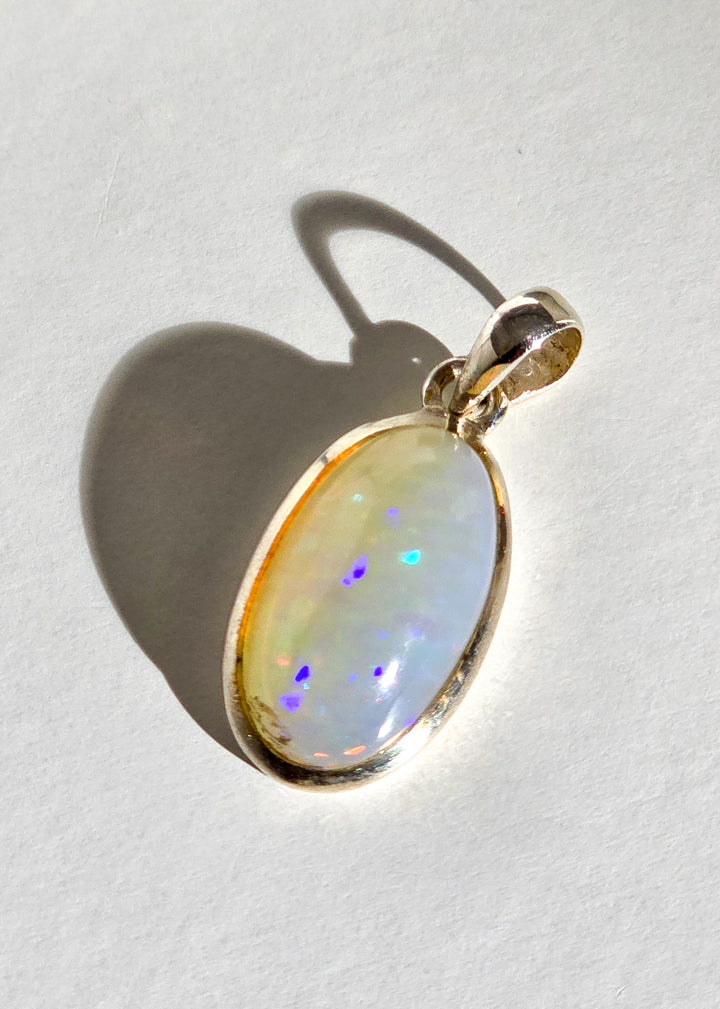 Confetti Fire Ethiopian Opal Pendant (a)