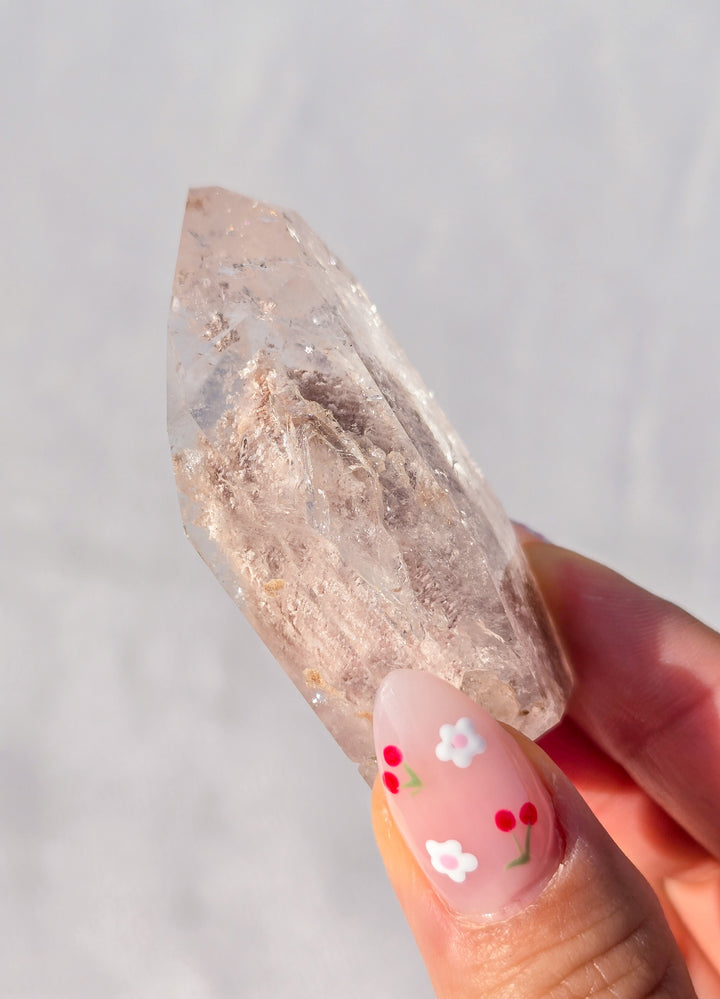 Pink Lithium Garden Quartz Tower I