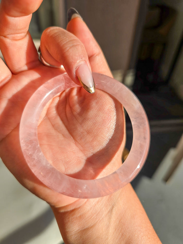 Gemmy Rose Quartz Bangle 57mm A