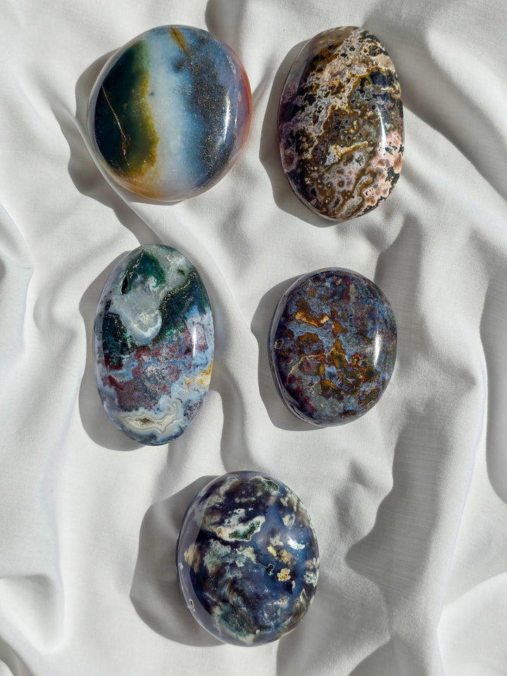 Sea Jasper Palm Stone " Galaxy"