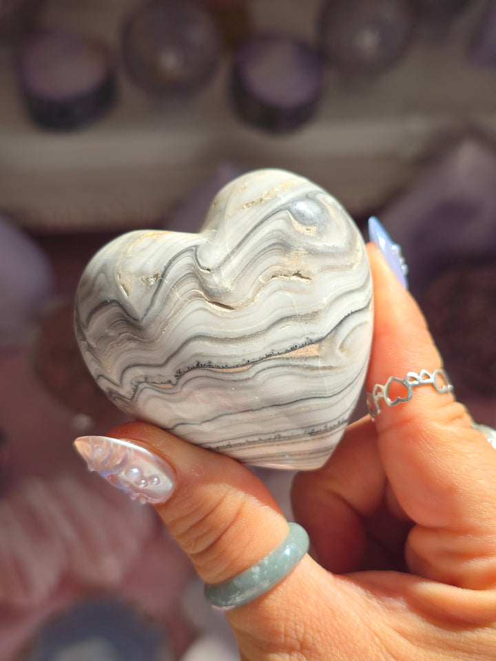 You Pick , Zebra Jasper Puffy Heart