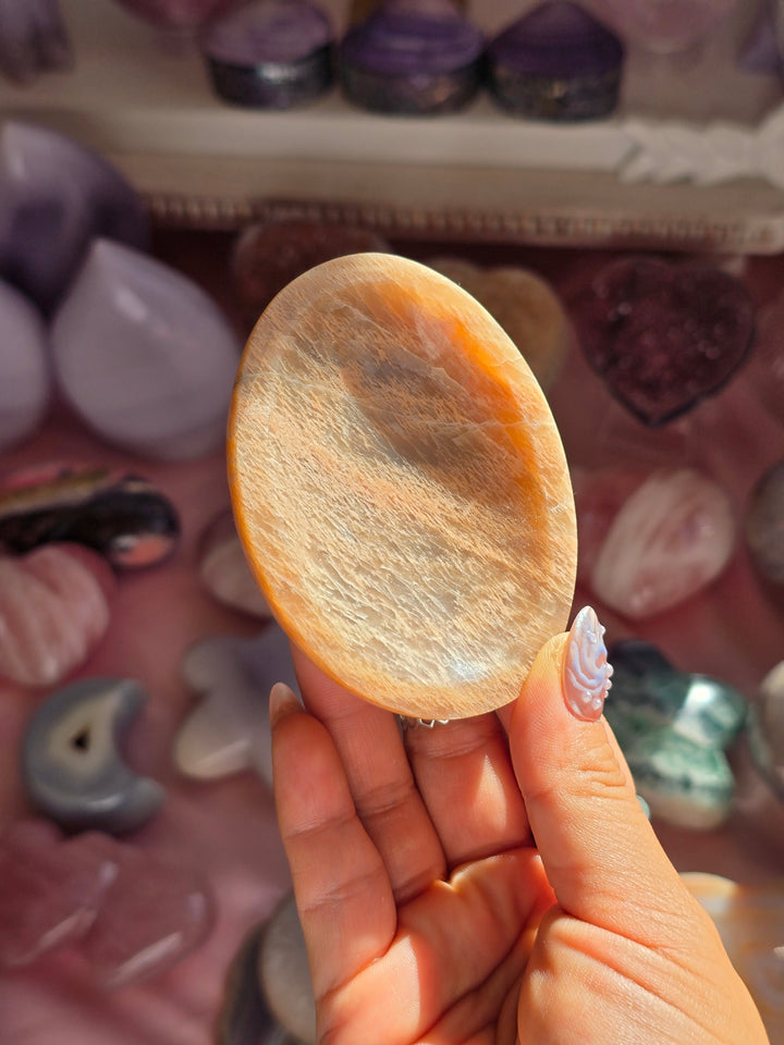 Peach Moonstone Jewelry Bowl