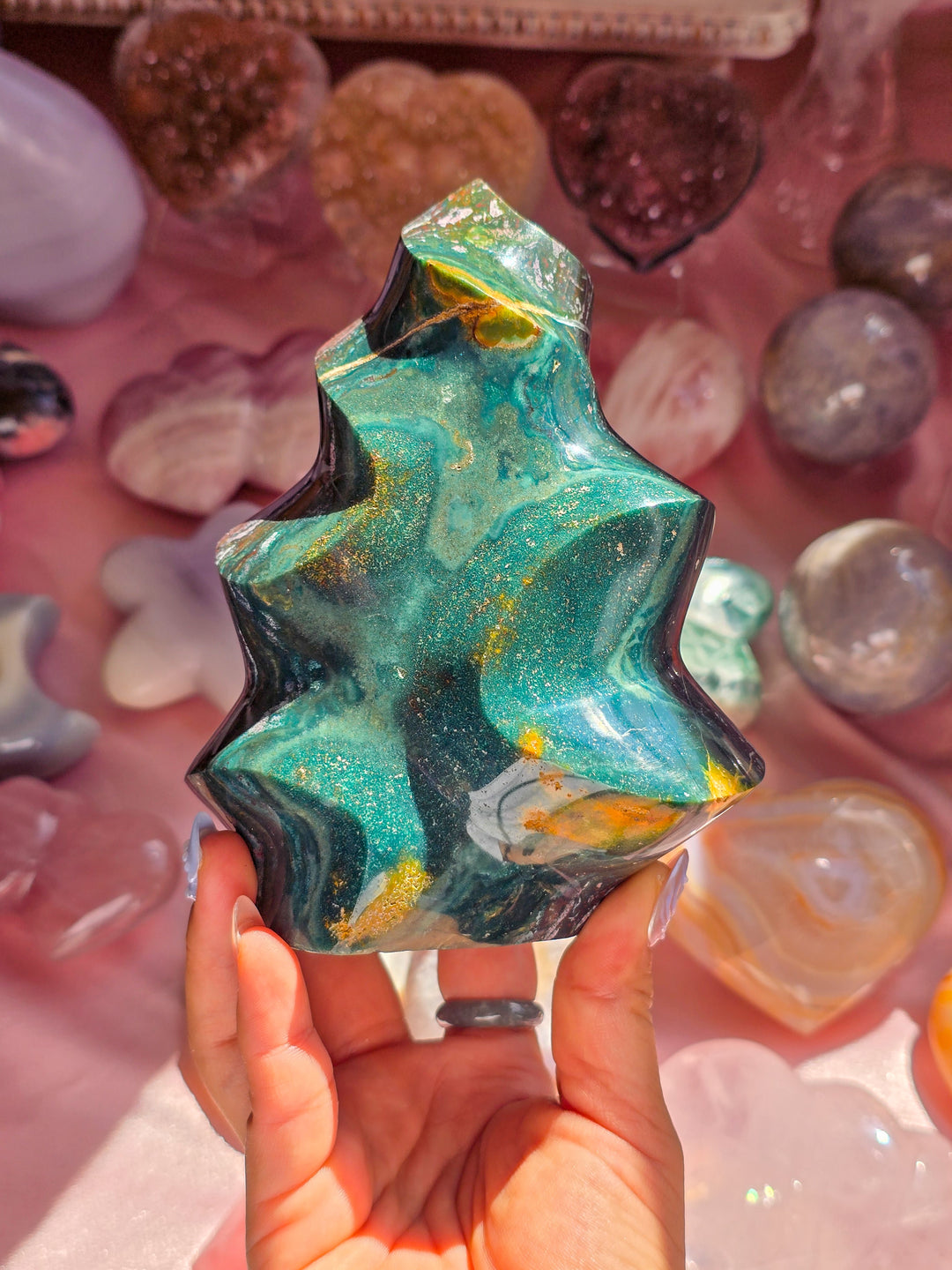 "Teal Like No other" Sea Jasper Flame