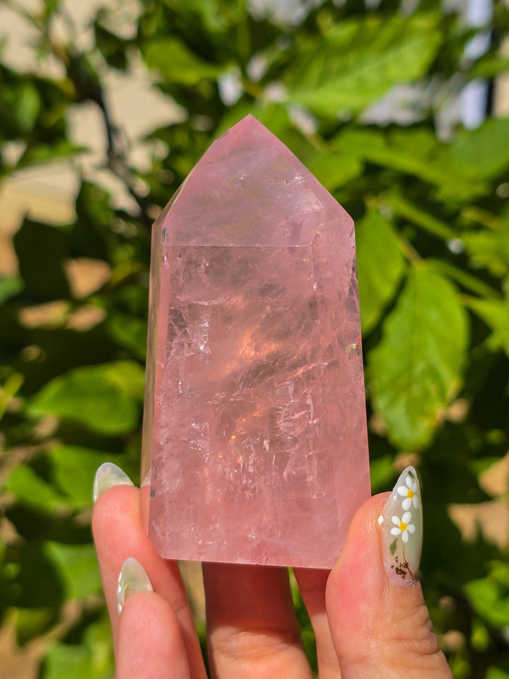 HQ Brazillian Rose Quartz Tower T12