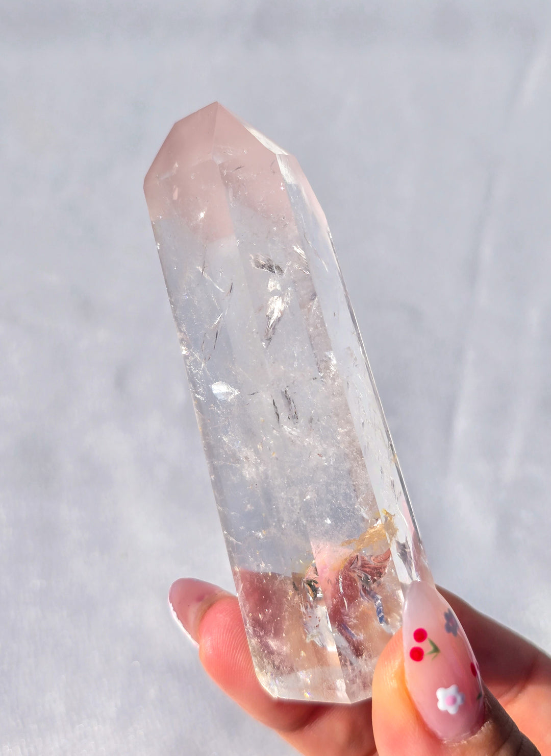 Pink Lithium Quartz Tower C