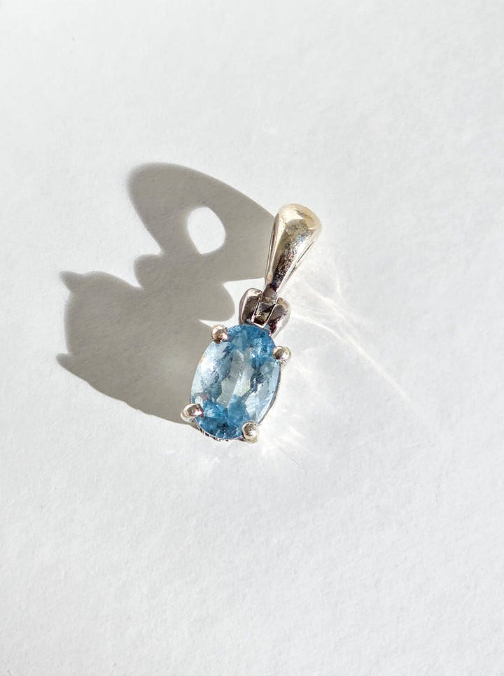 Faceted Aquamarine Pendant
