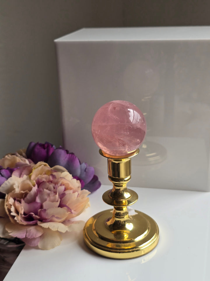 HQ Brazillian Rose Quartz Sphere "F"