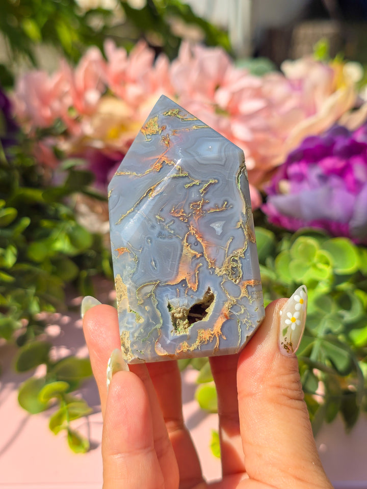 Moss Agate Chunky Tower D4