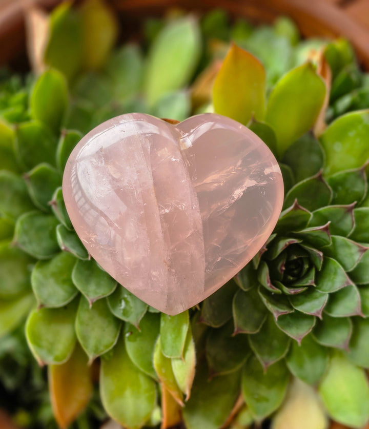 Baby Pink Puffy Rose Quartz Heart D