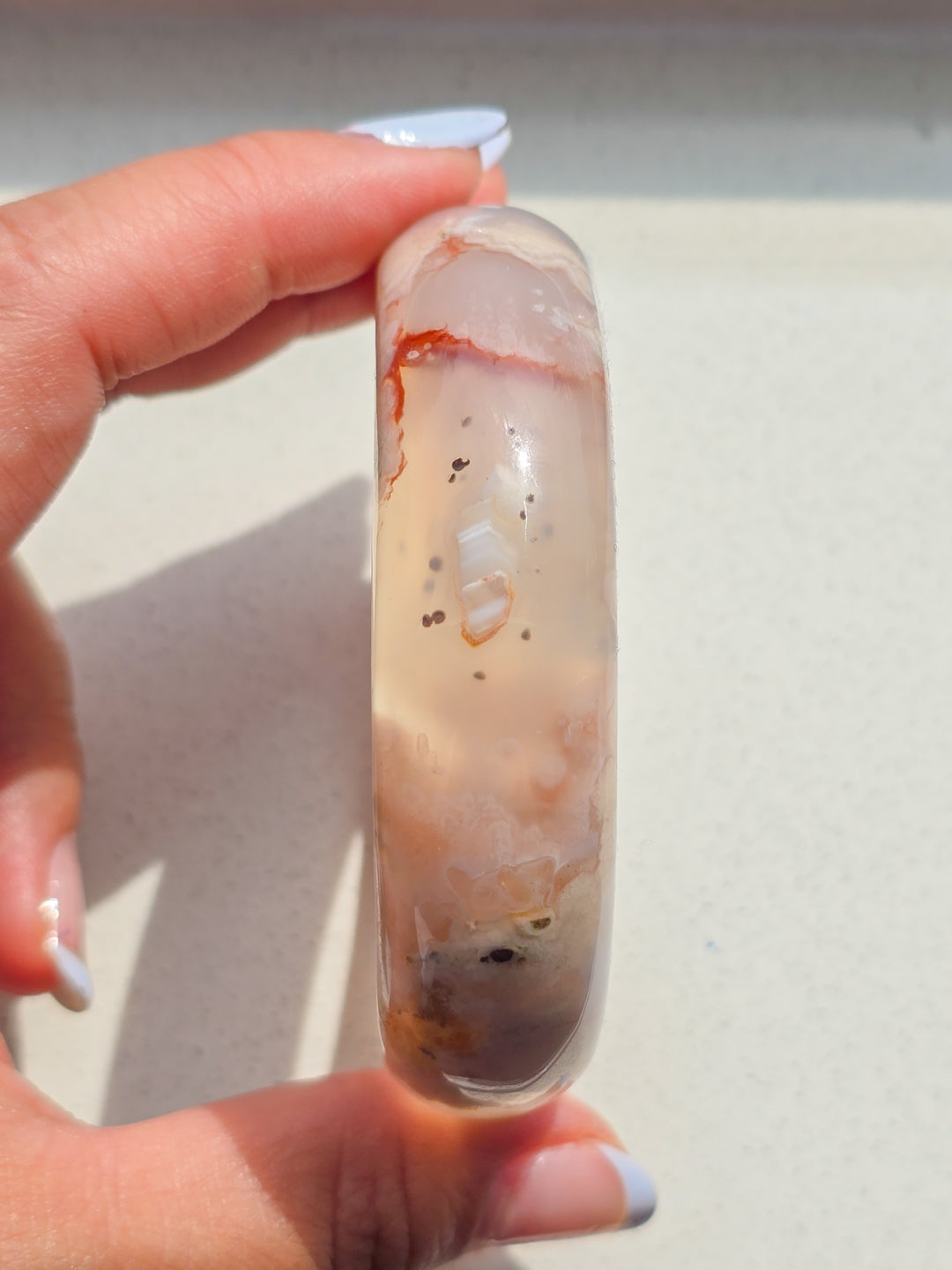 Flower Agate Bangle 57mm