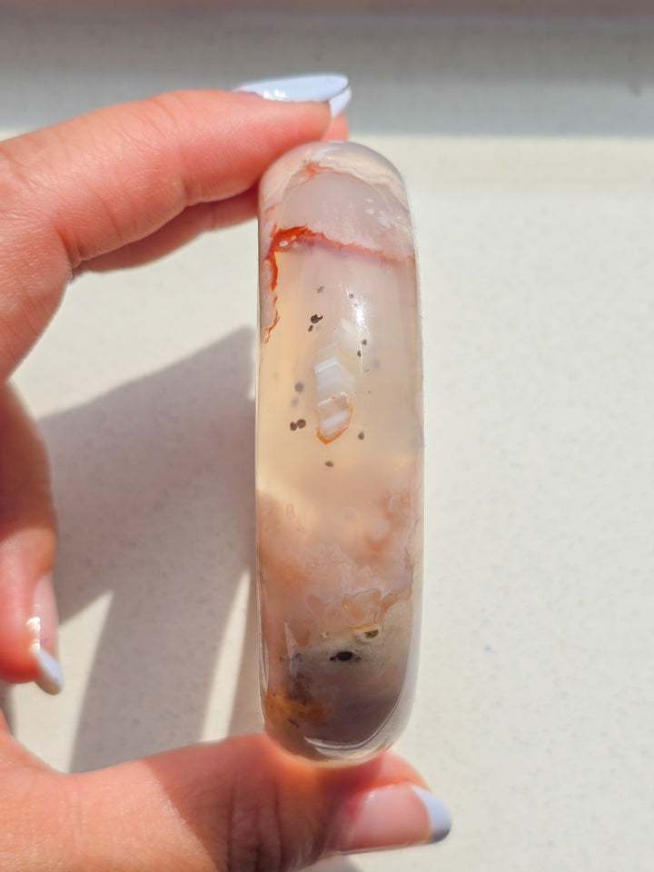 Flower Agate Bangle 57mm