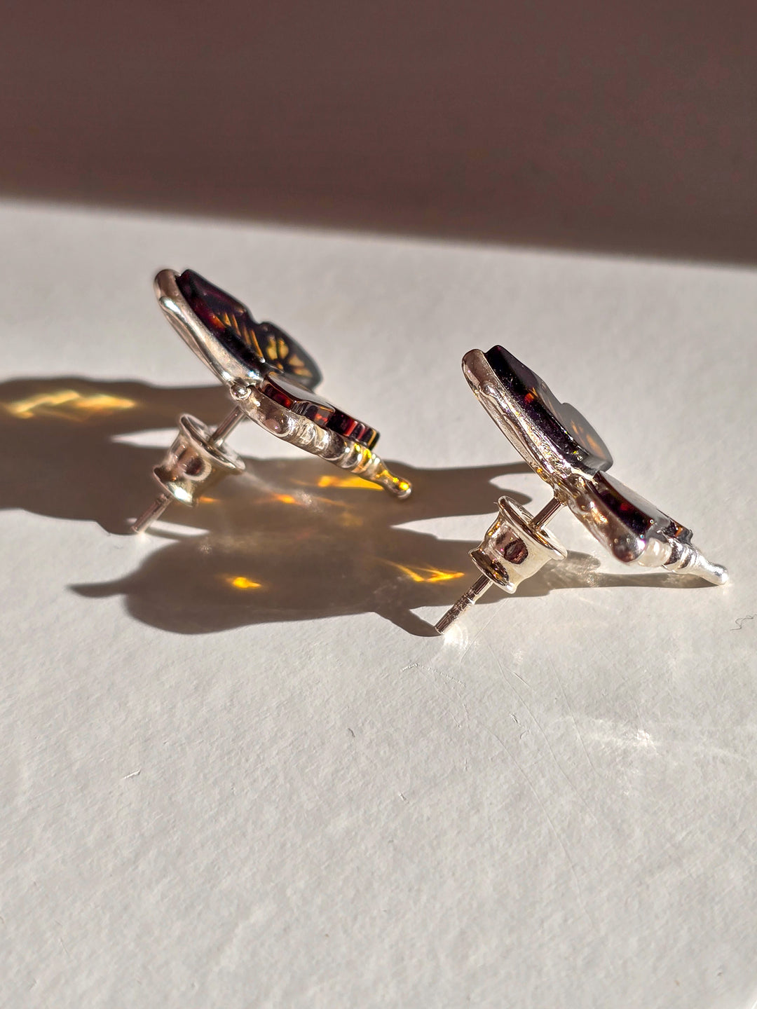 Amber Butterfly Earrings
