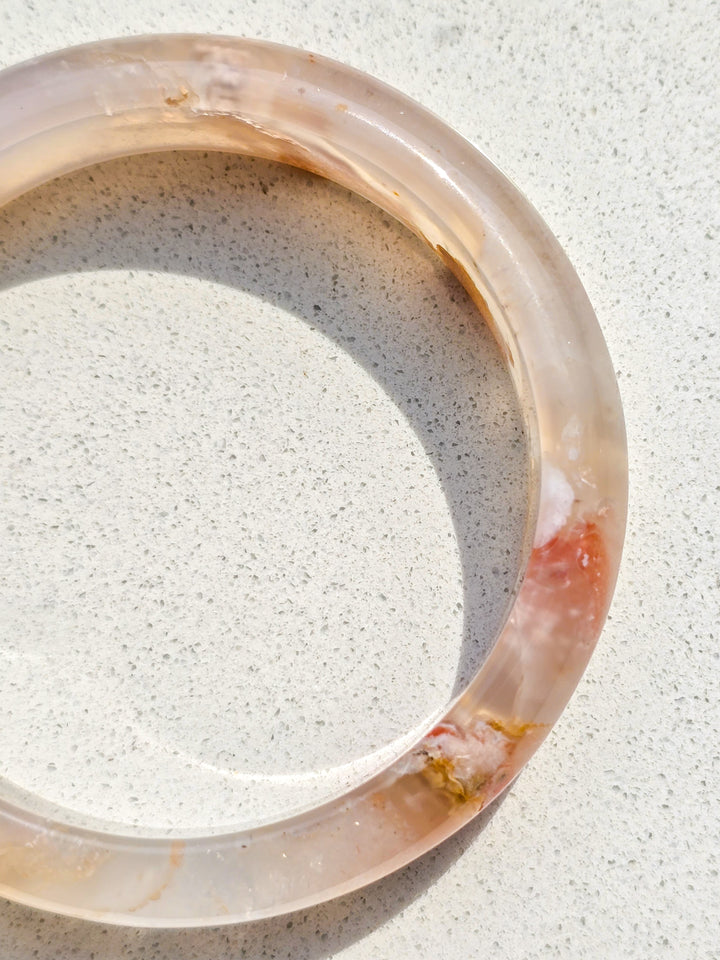 Flower Agate Bangle 61mm
