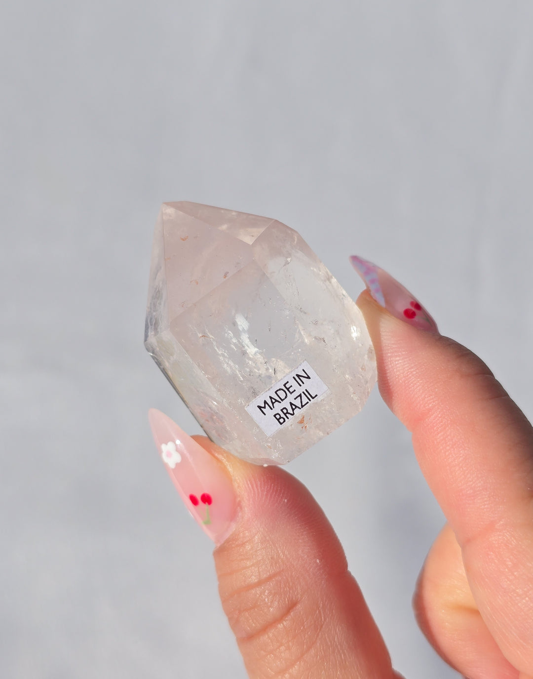 Pink Lithium Quartz Tower L
