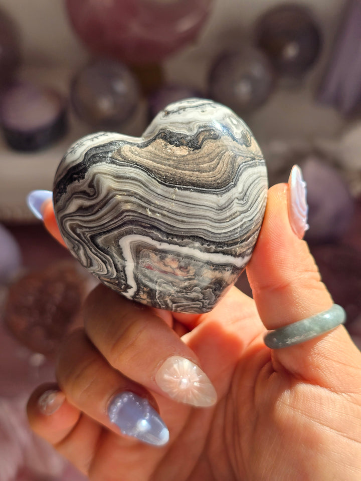 You Pick , Zebra Jasper Puffy Heart