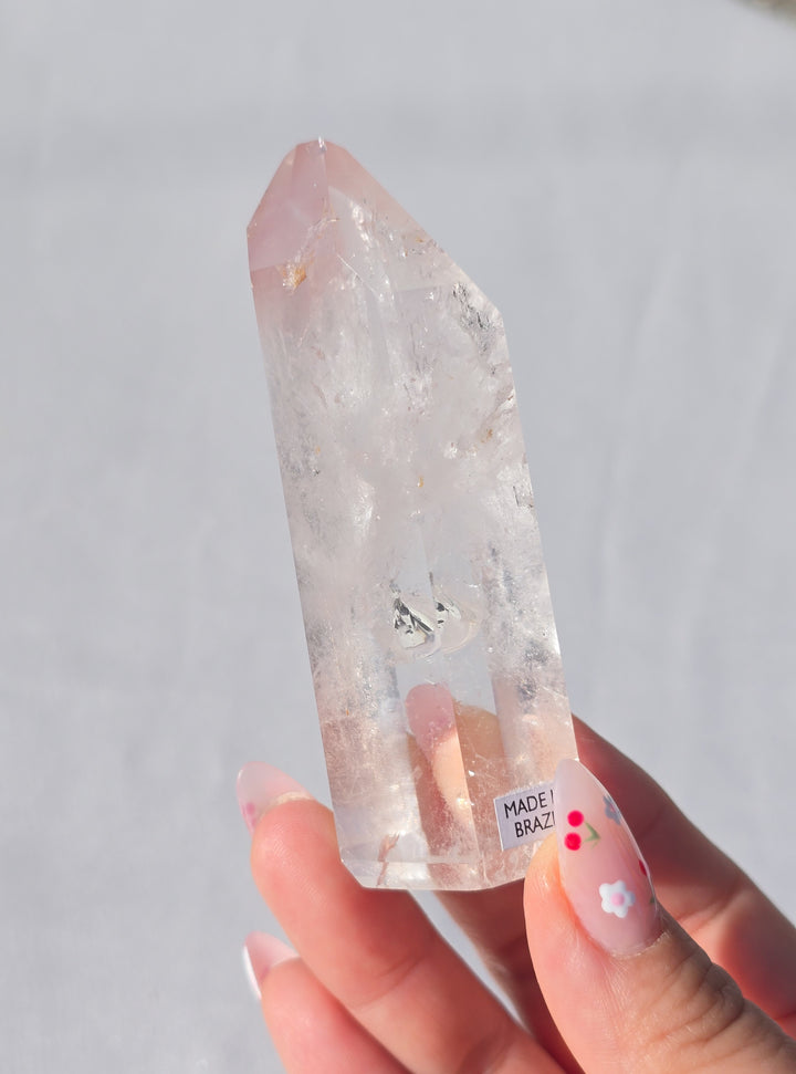 Pink Lithium Quartz Tower E